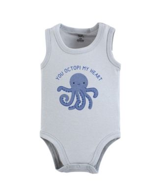 Five-Piece Natural Cotton Sleeveless Onesies
