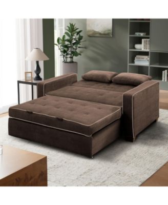 72.6" W Polyester Augustus Queen Convertible Sofa