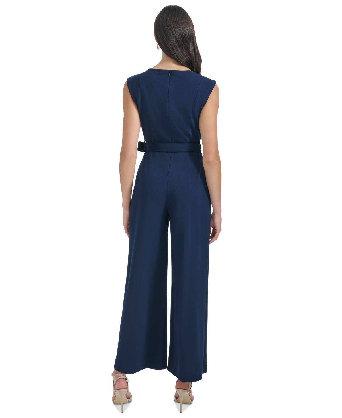 Calvin Klein Women's Sleeveless Straight-Leg Jumpsuit