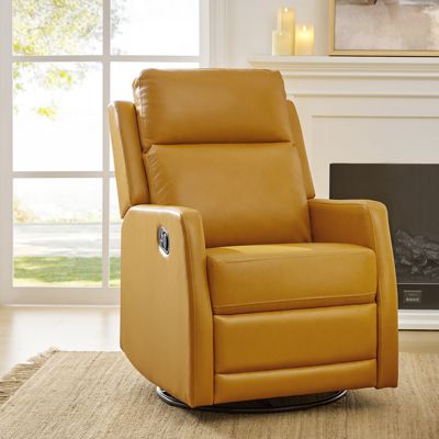 Donat Faux Leather Swivel Recliner