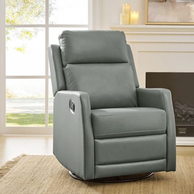 Donat Faux Leather Swivel Recliner