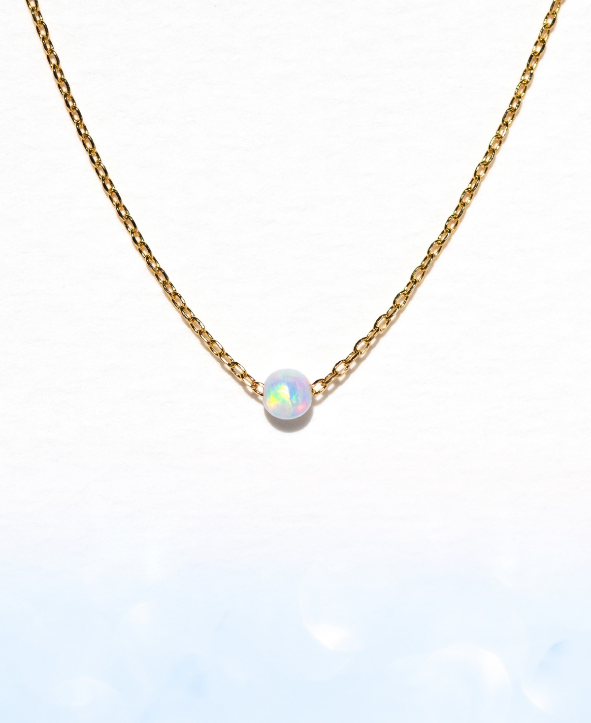 Girls Crew Faux Opal Necklace In Gold