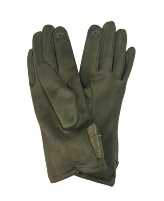 Suede Glove with Bow