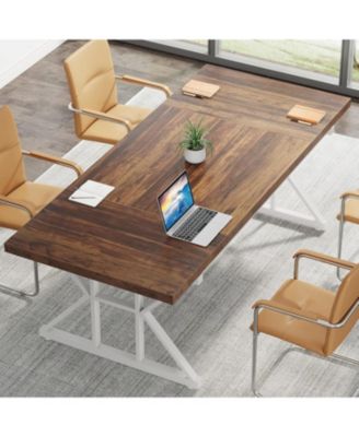 70.8-Inch Executive Desk, Large Computer Office Desk Workstation, Modern Simple Style Laptop Desk Study Writing Table Business Furniture for Home Office