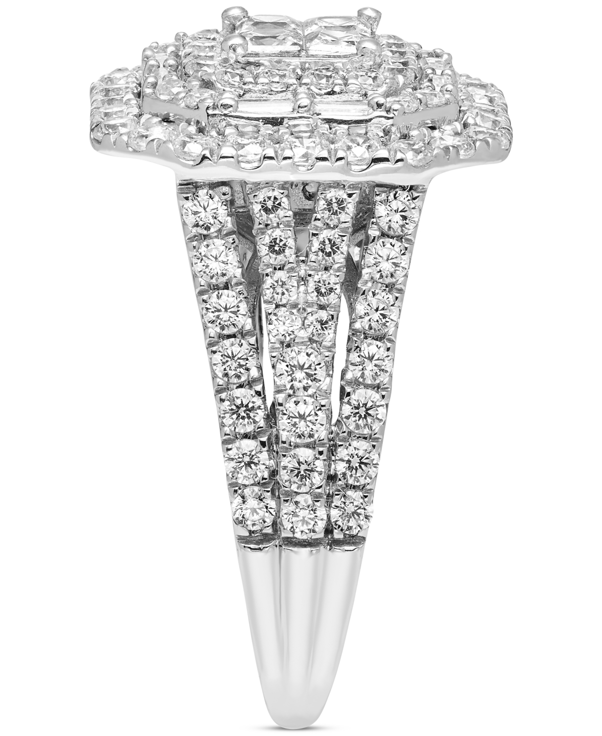 Macy's Diamond Mixed-cut Halo Engagement Ring (2 Ct. T.w.) In 14k White Gold In White Gold