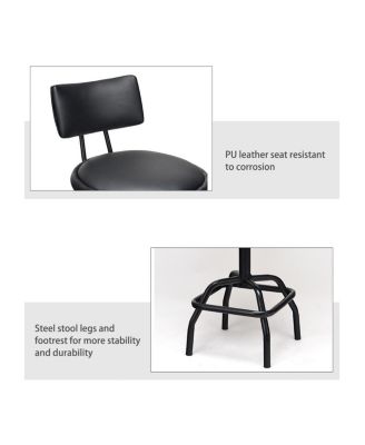 Adjustable Swivel Vintage like PU Leather Bar Stool
