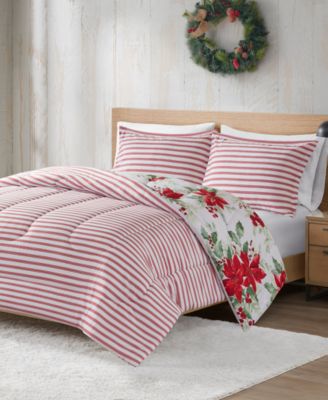 Poinsettias 3-Pc. Comforter Sets