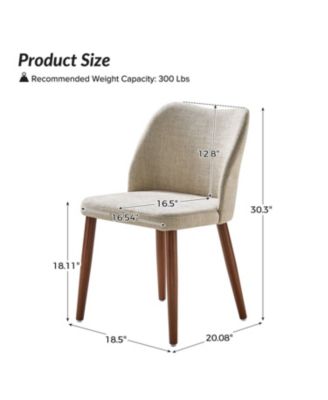 Melisa Dining Chair with Solid Wooden Legs,Set of 2