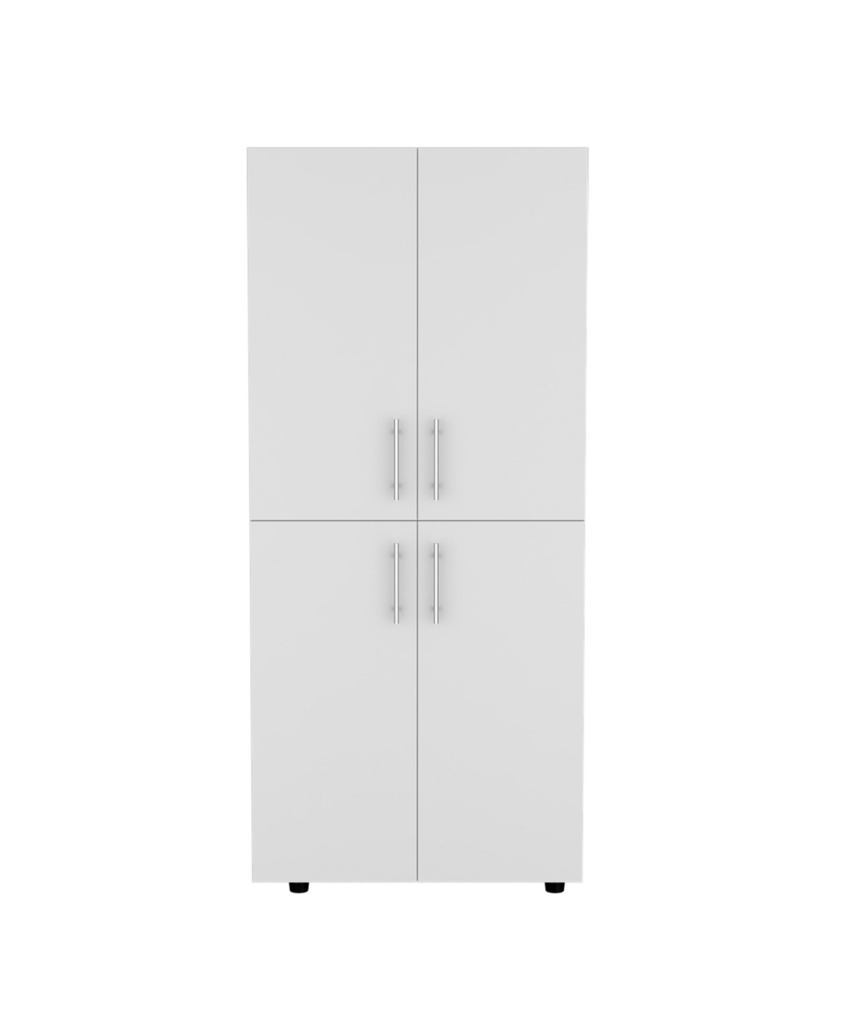 Fm Furniture Hazel Armoire in melamine with 2 doors , 4 shelves and 2 clothes hanging bar