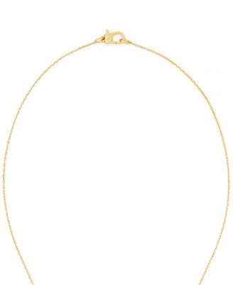 Diamond Bead Frame 16" Pendant Necklace (1/4 ct. t.w.) in 14k Two-Tone Gold
