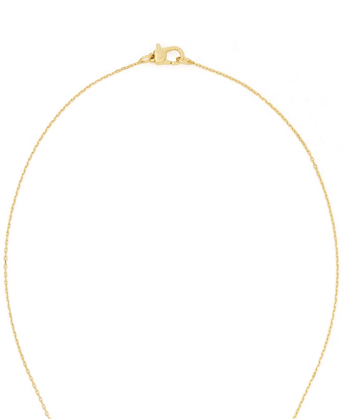 Macy's Diamond Bead Frame 16" Pendant Necklace (1/4 Ct. T.w.) In 14k Two-tone Gold In Yellow Gold