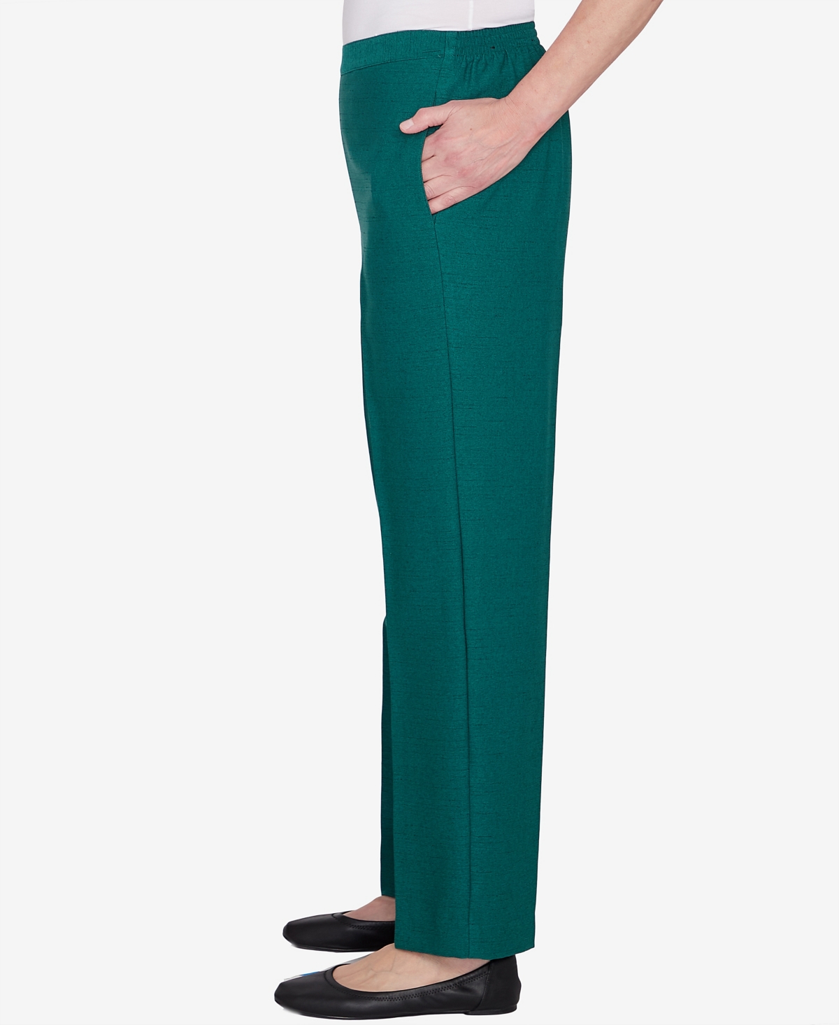 Alfred Dunner Petite Telluride Millennium Faux Fly Front Short Length Pants In Cashew