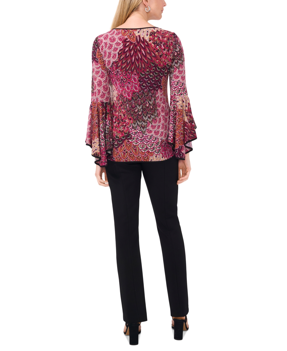 Sam & Jess Women's Bell-sleeve Top In Multi