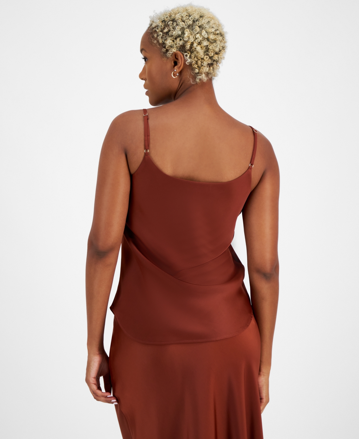Bar Iii Women's Cowlneck Camisole, Created For Macy's In Pecan