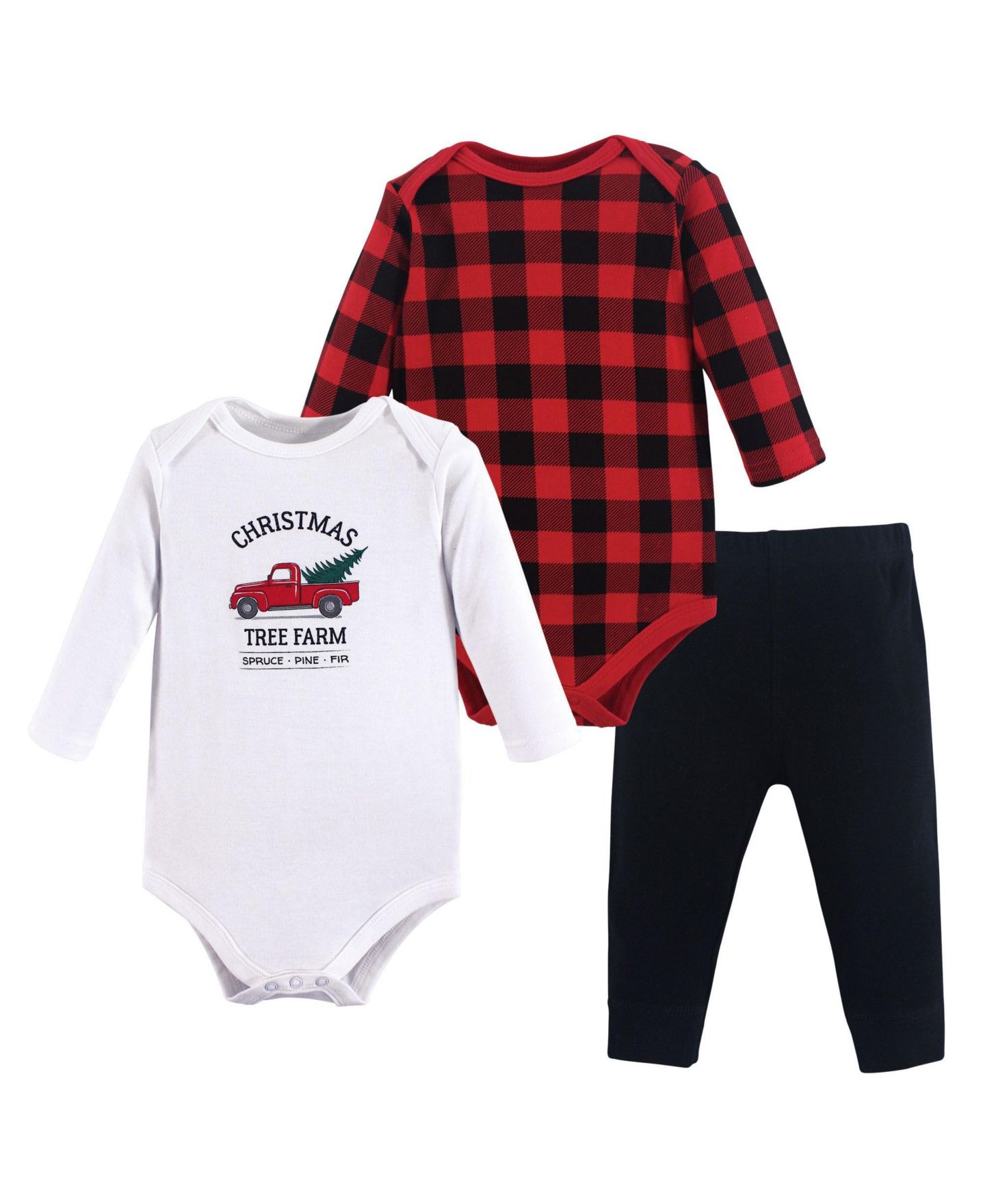 Брюки Hudson Baby Unisex Cotton Bodysuit & Pant Collection для мальчиков-малышей, цвет: Christmas Tree — фото 1