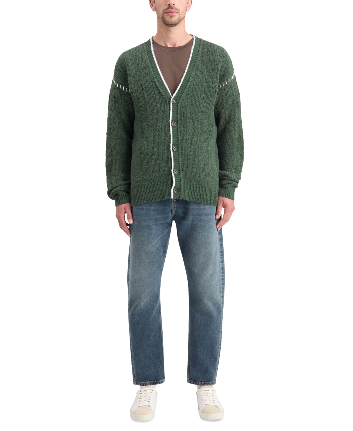Scotch & Soda Men's Dropped-Shoulder Cardigan