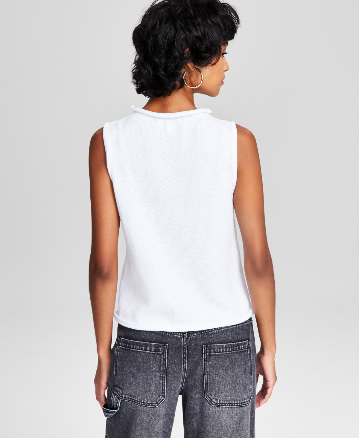 And Now This Women's Sleeveless Mock Neck Sweater