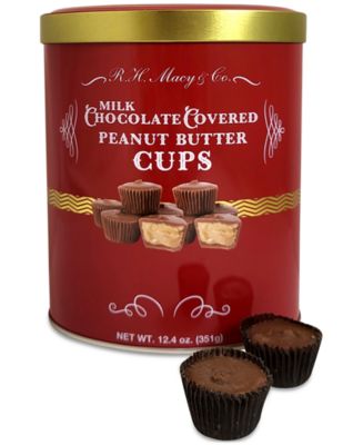 R.H. Macy & Co. Holiday Milk Chocolate Peanut Butter Cups Gift Tin, 12. ...