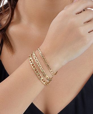Women's Anchor Chain Gold Plated Bracelet Set