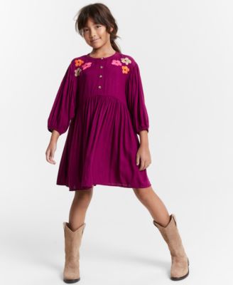Epic Threads - Little & Big Girls Funky Flowers Embroidered Dress