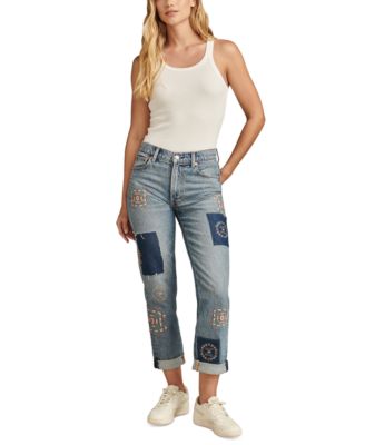 Lucky Brand - Women's Mid-Rise Patchwork-Detail Jeans