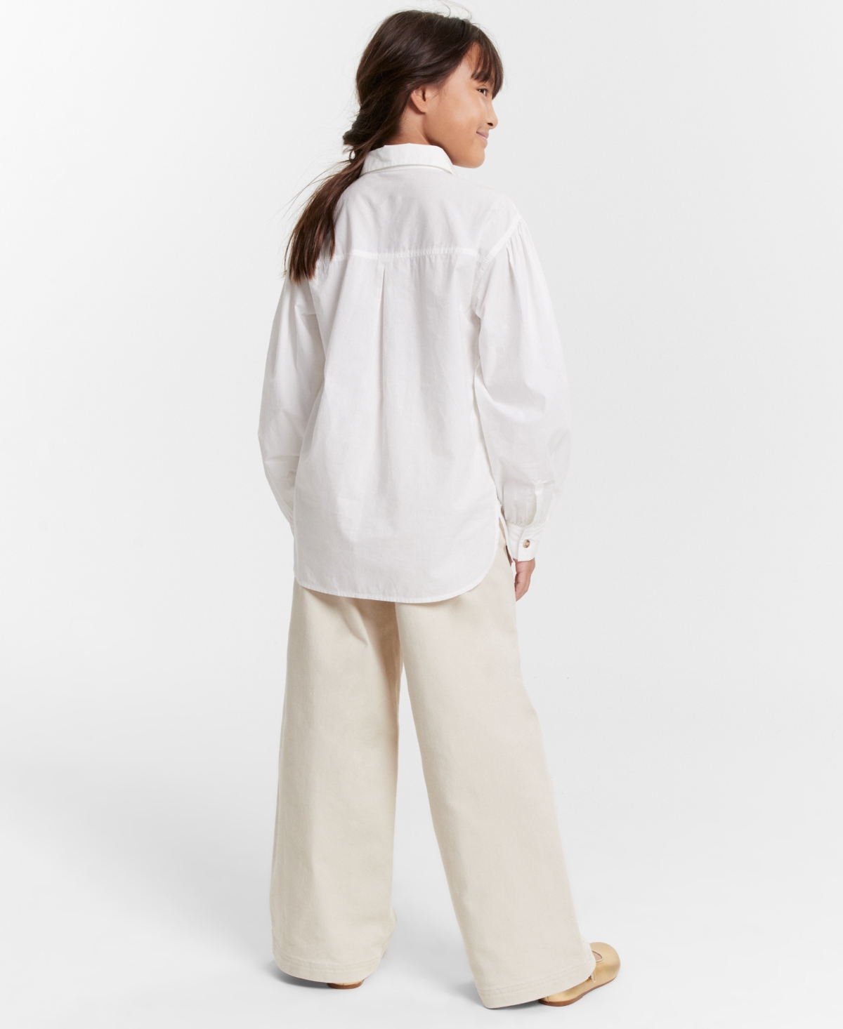 Epic Threads Girls Cotton Poplin Shirt, Created for Macy's