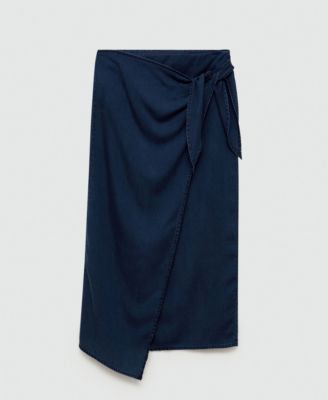 MANGO Women's Lyocell Sarong Skirt