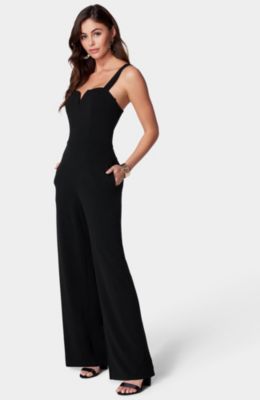 Women's Scuba Crepe Jumpsuit With Strap