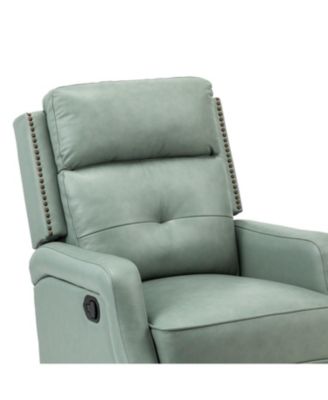  Beatriz 28.74" Wide Genuine Leather Swivel Rocker Recliner