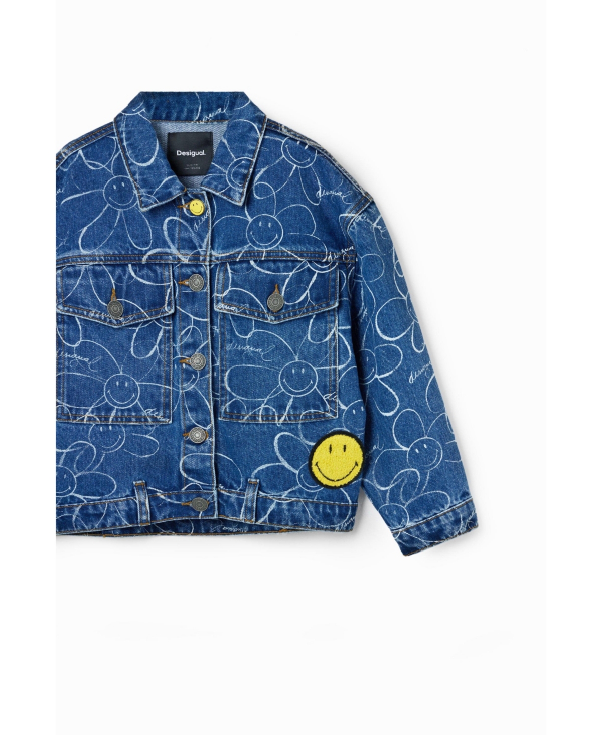 Desigual Girls Girls's Smiley Originals denim trucker jacket