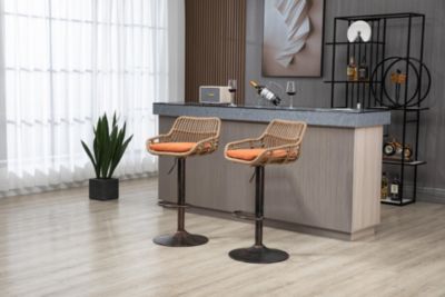 Streamdale Adjustable Bar Stools Set with Footrest
