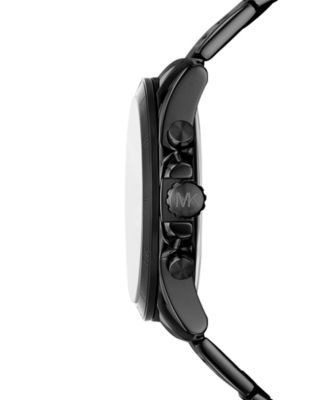 Men's Alek Chronograph Black Stainless Steel Watch 44mm