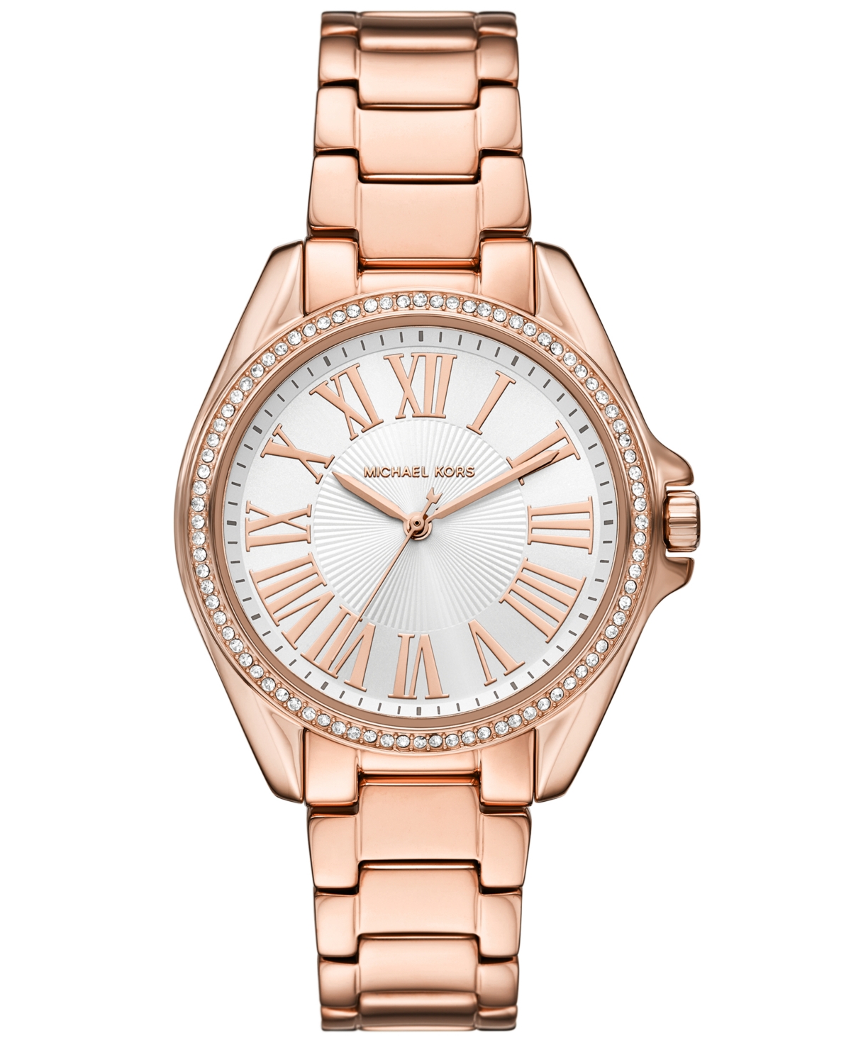 Michael Kors Kaycie Pave Rose Gold-tone Ladies Watch In Rose Gold-tone