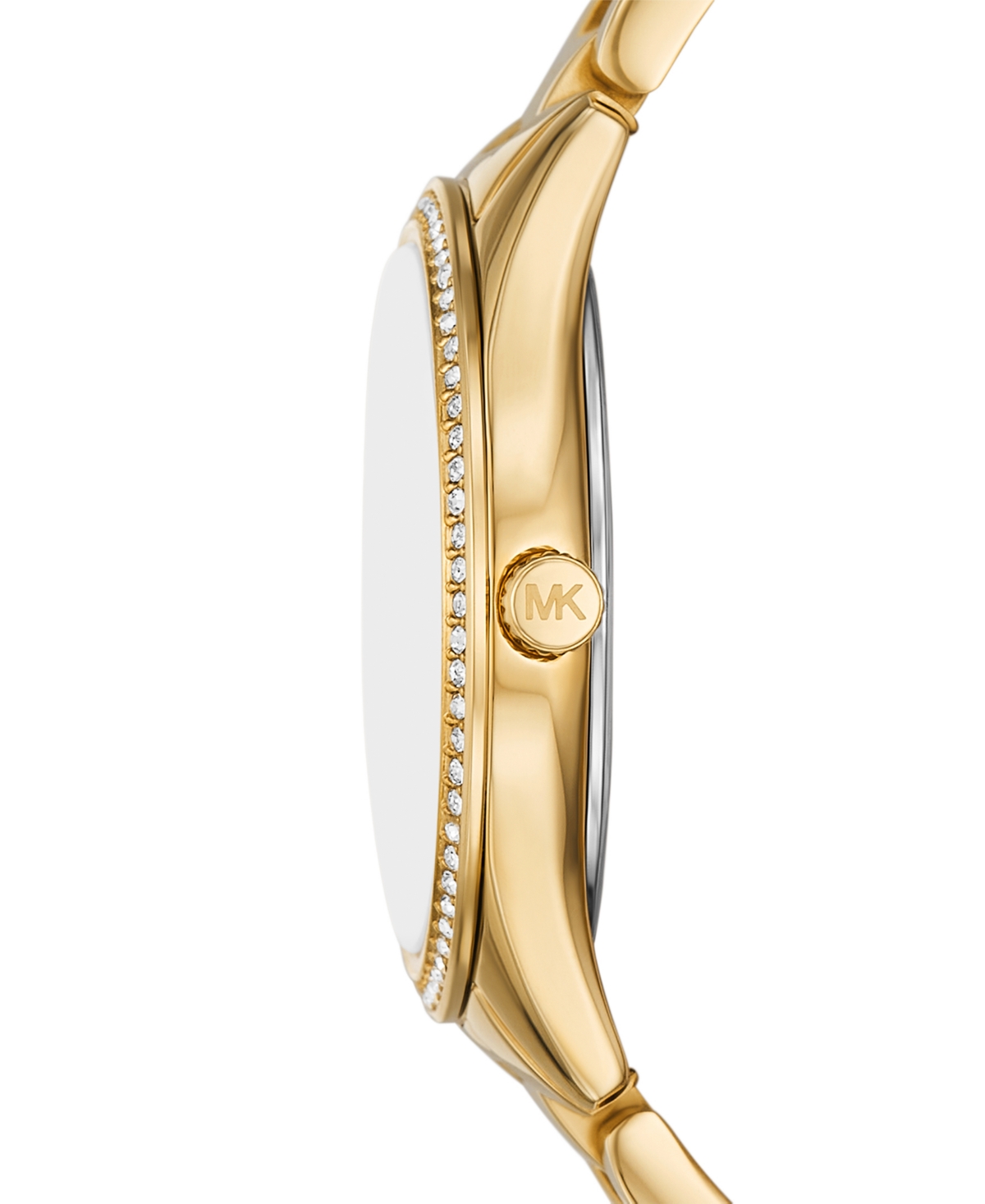 Michael Kors Lauryn Gold-tone Ladies Watch Earrings And Necklace Gift Set In Gold