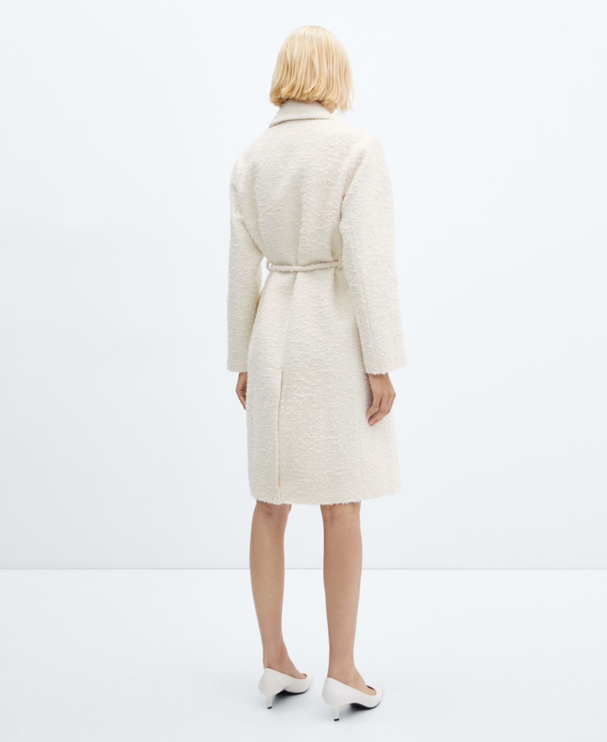 Mango Women's Lapels Details Belted Coat