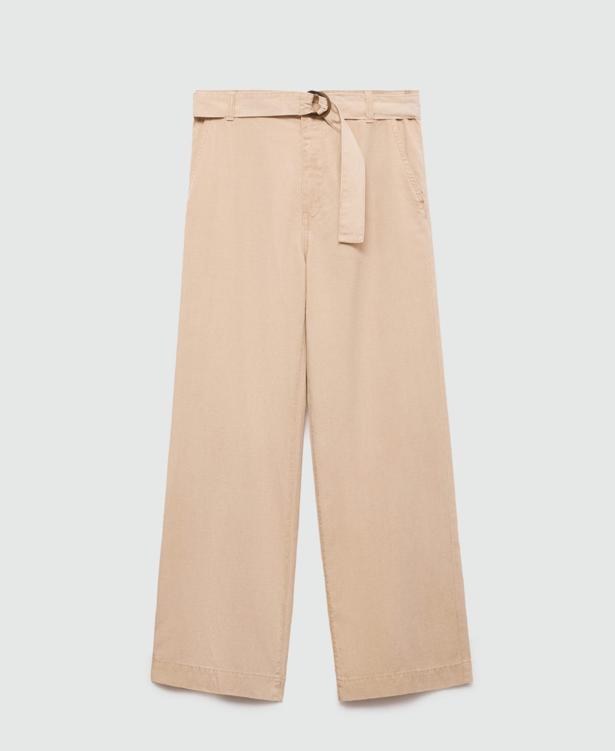 Mango Women's Belt Flowy Pants