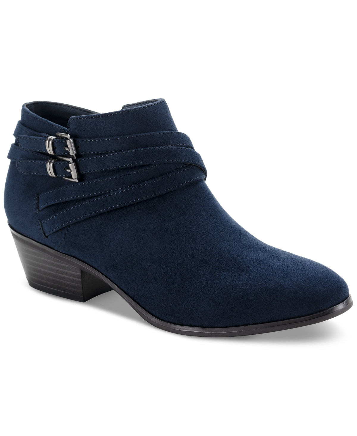 Style Co Women s Willoww Booties Created for Macy s Navy Micro Smart Closet