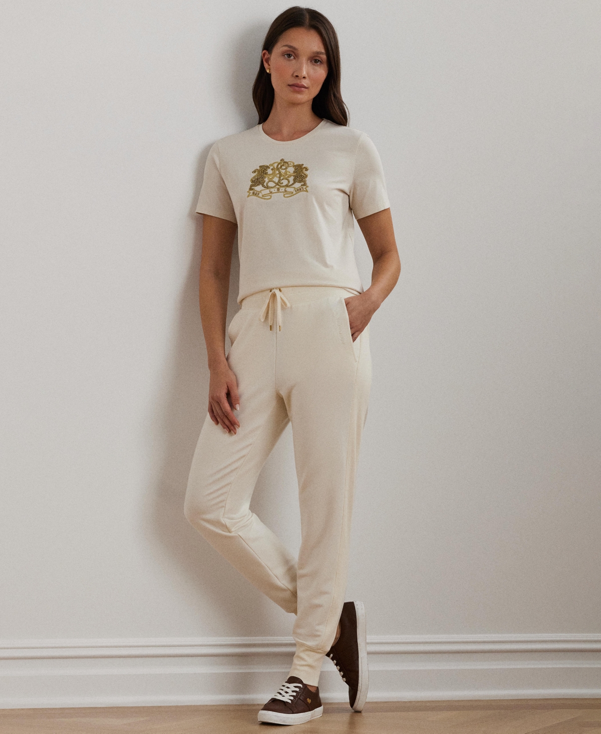 Lauren Ralph Lauren Women's Embroidered Crest Tee