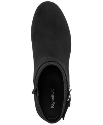Women's Ariella Block Heel Buckle Dress Booties, Created for Macy's