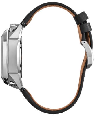 Eco-Drive Men's Chronograph Promaster Limited Edition Tsuno Racer Black Leather Strap Watch 43mm