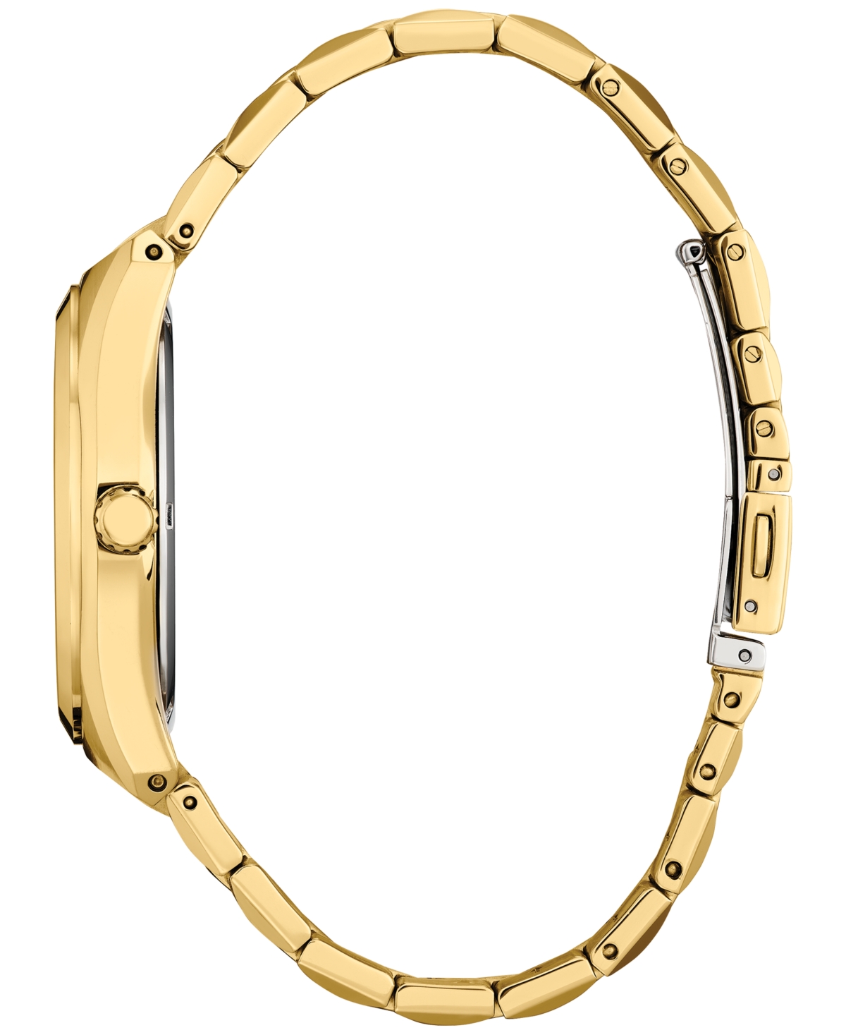 Citizen Mens Gold Tone Stainless Steel Leather Bracelet Watch Bm7333-85e In No Color