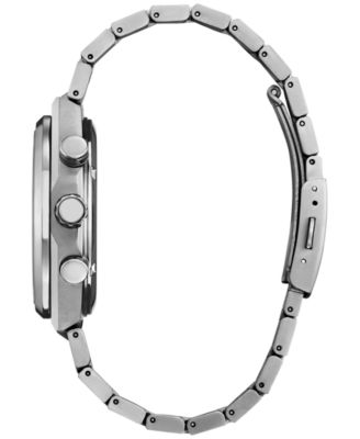 Eco-Drive Men's Chronograph Zenshin Super Titanium Bracelet Watch 43mm