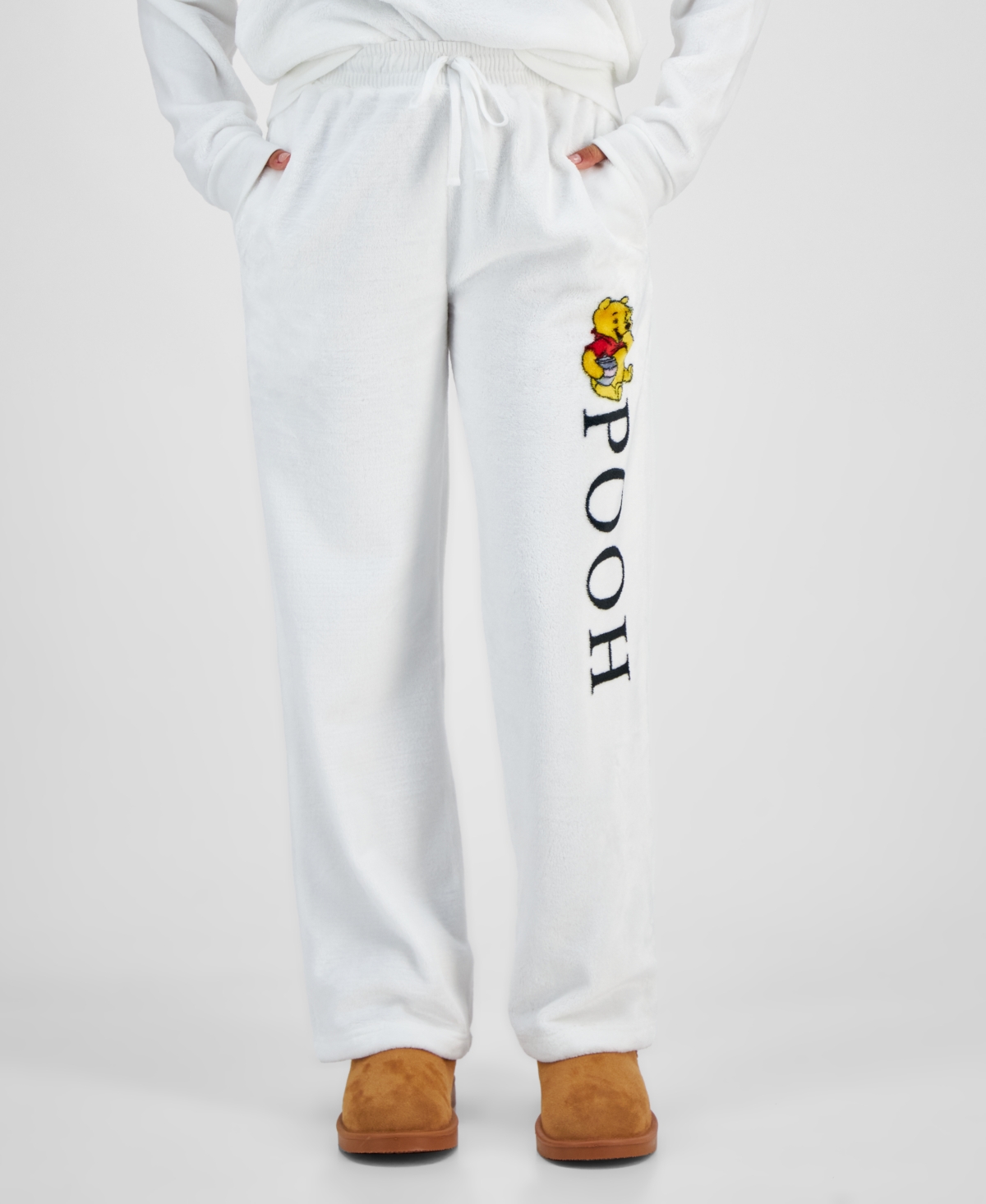 Disney Juniors' Winnie The Pooh Plush Fleece Graphic Sweatpants