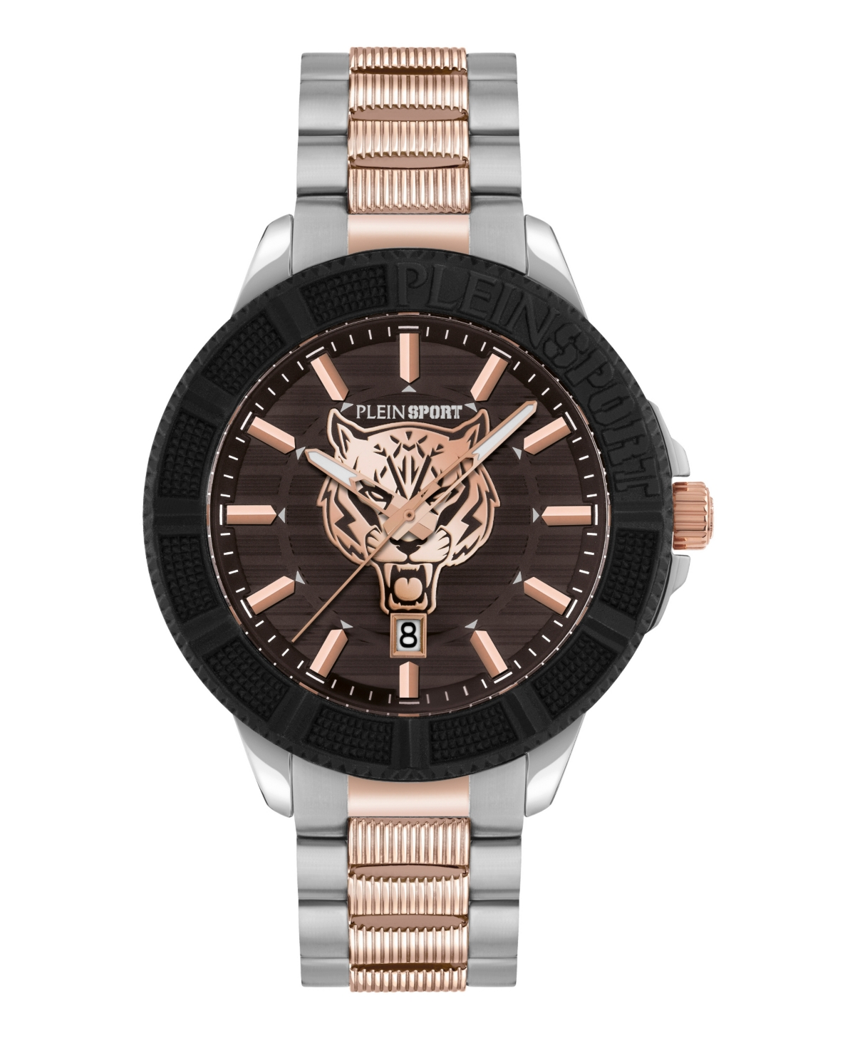 Shop Plein Sport Men's City Rush 3 Hand Date Quartz Two Tone Bracelet 45mm