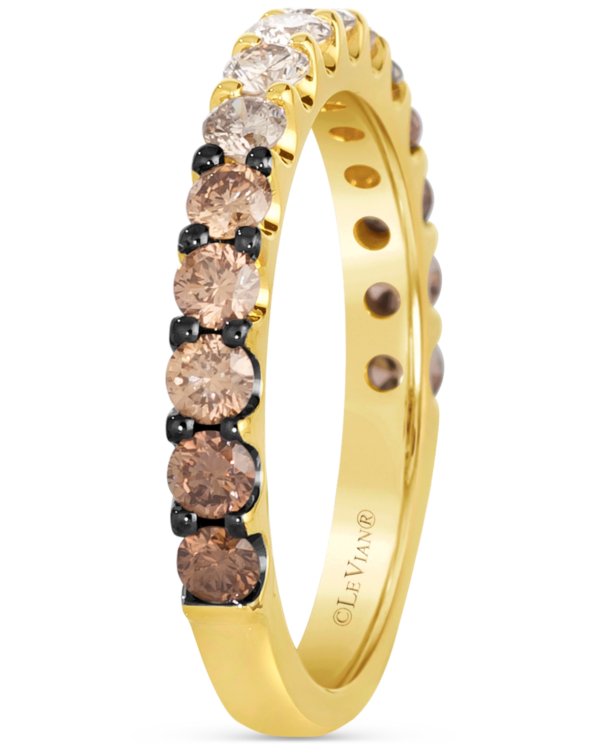 Le Vian Chocolate Ombre Diamond Band (1 ct. t.w.) in 14k Rose Gold or 14k- Yellow Gold