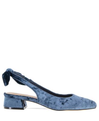 Women's Torna Velvet Slingback Block Heel Pumps