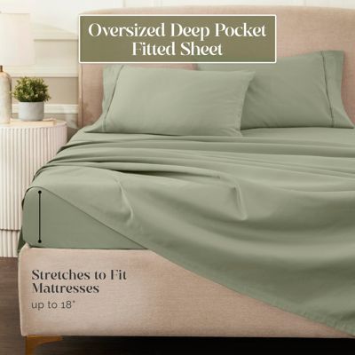 Deep Pocket 1200 Thread Count Egyptian Cotton 4 Piece Sheet Set, King