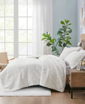 Arya Medallion Embroidered Faux Fur 2-Pc. Comforter Set, Twin/Twin XL