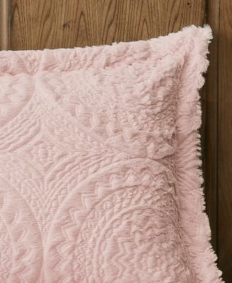 Arya Medallion Embroidered Faux Fur 2-Pc. Comforter Set, Twin/Twin XL