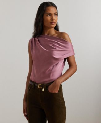 トップス Maison celon off shoulder silky blouse Lauren Ralph Lauren Women's Off-The-Shoulder Top - Macy's